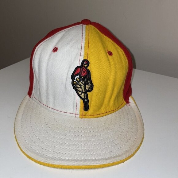 RARE! VINTAGE New Era 59Fifty Atlanta Hawks  Fitted Hat Cap 7 1/4 - Picture 1 of 9
